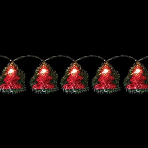 Гирлянда светодиодная "Шнур"  Feron CL122 10LED 0,6Вт "Елочки" 0,9м 2700К IP20 3АА картинка 